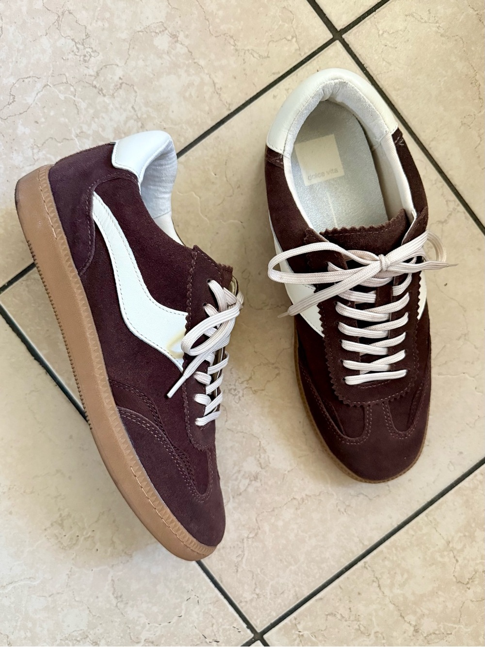 Dolce Vita Notice Sneakers Brown Suede